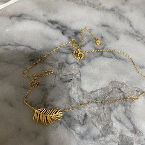 Gorjana feather gold necklace